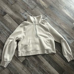 Lululemon cropped scuba funnel neck half zip
